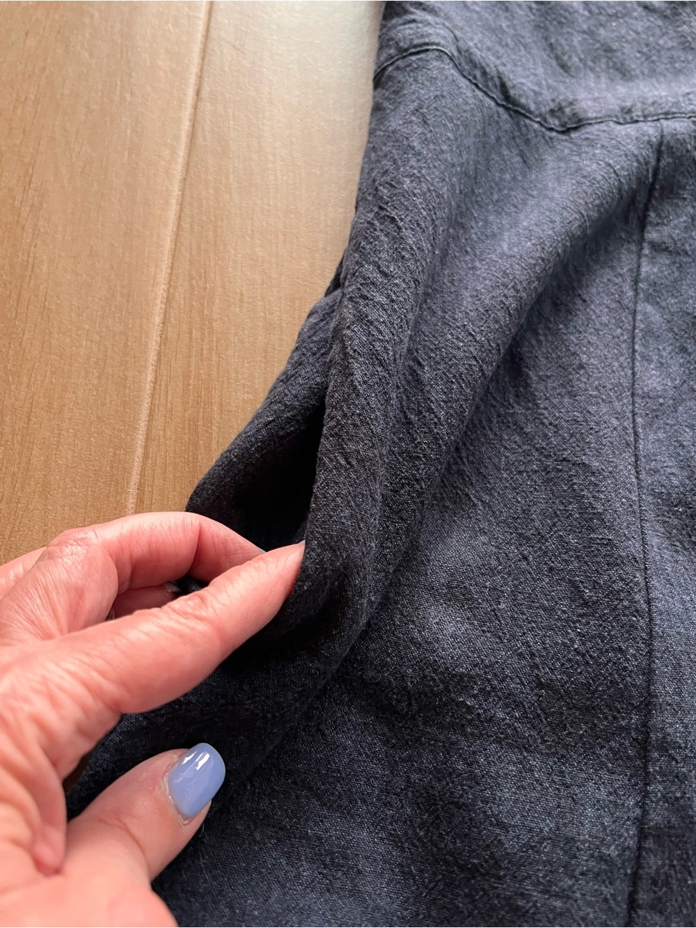 Marine Layer Camila Maxi Dress Medium India Ink Hemp TENCEL Button Front $158 - Picture 11 of 15